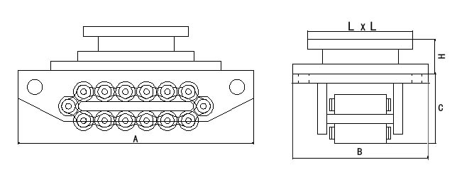 帶轉(zhuǎn)盤重物移運(yùn)器尺寸圖 帶轉(zhuǎn)盤重物移運(yùn)器尺寸圖