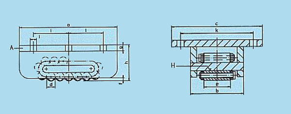 A型載重滾輪小車尺寸圖 A型載重滾輪小車尺寸圖