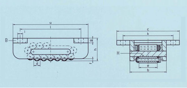 B型載重滾輪小車尺寸圖 B型載重滾輪小車尺寸圖